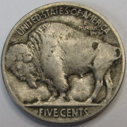 1918 Buffalo Nickel - antique 106 year old American five cent coin