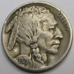 1921 Buffalo Nickel - better condition antique bison nickel