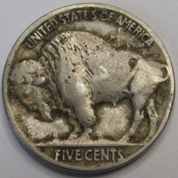 1921 Buffalo Nickel - better condition antique bison nickel