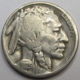 1925 D Buffalo Nickel - antique better date Denver mintmark five cent coin