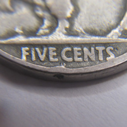 1925 D Buffalo Nickel - antique better date Denver mintmark five cent coin