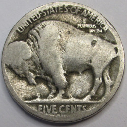 1926 D Buffalo Nickel - antique Denver mintmark American Indian type coin