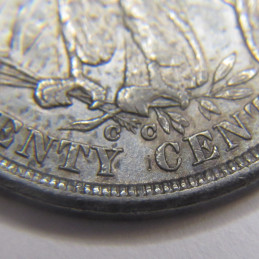 1875 CC Twenty Cent Piece - antique unique denomination Carson City mint American coin