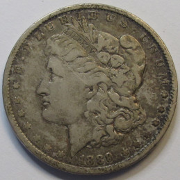 1889 O Morgan Dollar - antique New Orleans mintmark American silver dollar