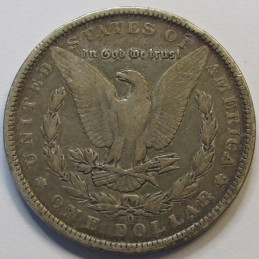 1889 O Morgan Dollar - antique New Orleans mintmark American silver dollar