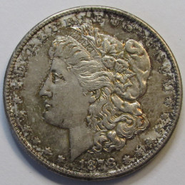 1878 S Morgan Dollar - antique first year of issue San Francisco mintmark silver dollar