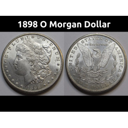 1898 O Morgan Dollar - antique uncirculated American silver dollar coin