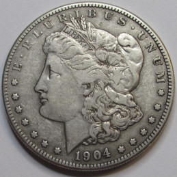 1904 S Morgan Dollar - antique better date San Francisco mint silver dollar