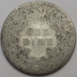 1891 Seated Liberty Dime - final year of issue Wild West era dime