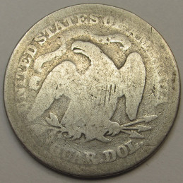 1876 Seated Liberty Quarter - antique 148 year old American silver quarter