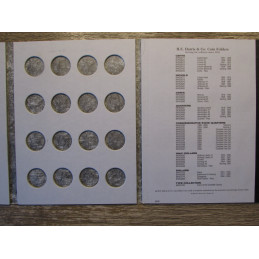 HE Harris coin folder for Quarters - vintage folder for blank dates