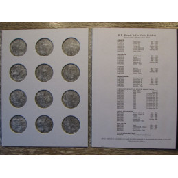 HE Harris coin folder for Half Dollars - vintage folder for blank dates