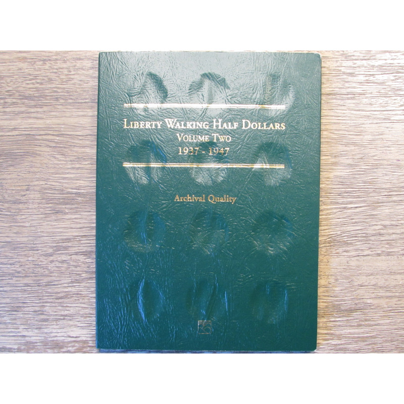 Littleton coin folder for Liberty Walking Half Dollars - Volume 2 - 1937-1947