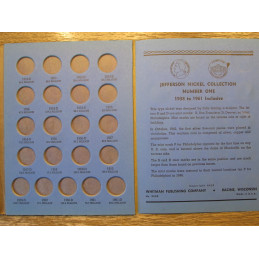 Whitman coin folder for Jefferson Nickels - 1938-1961 - vintage coin folder