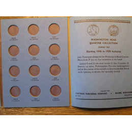 Whitman coin folder - Washington Quarters - 1946-1959 - vintage coin supply