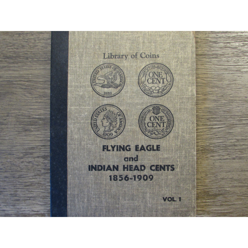 Library of Coins vintage coin album - Flying Eagle and Indian Cents - 1856-1909