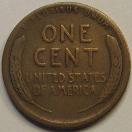 1910 S Lincoln Wheat Cent - antique San Francisco mintmark American wheat penny