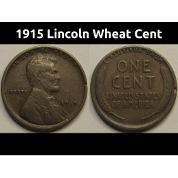 1915 Lincoln Wheat Cent - antique better condition American wheat penny