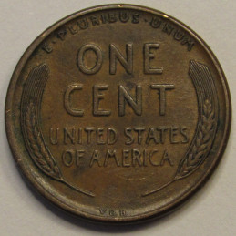 1909 VDB Lincoln Wheat Cent - antique first year of issue American wheat penny