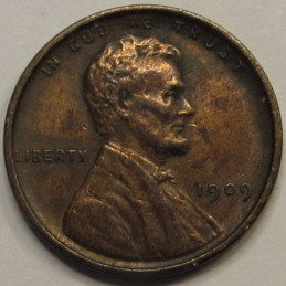 1909 VDB Lincoln Wheat Cent - old first year of issue American wheat penny