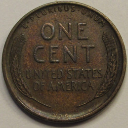 1909 VDB Lincoln Wheat Cent - old first year of issue American wheat penny