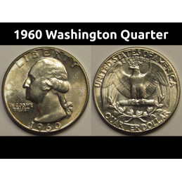 1960 Washington Quarter - beautiful American vintage silver quarter