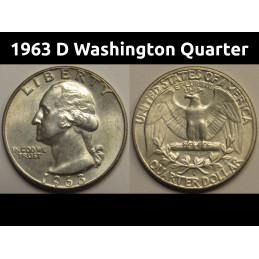 1963 D Washington Quarter - antique 