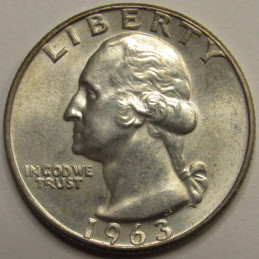 1963 D Washington Quarter - antique 