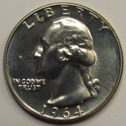 1964 Washington Quarter -  Proof vintage silver quarter