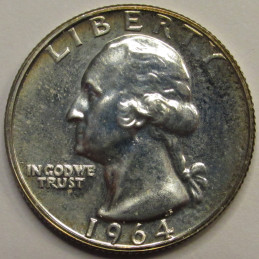 1964 Washington Quarter - vintage proof silver coin