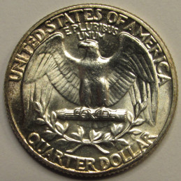 1964 Washington Quarter - vintage lightly toned uncirculated coin