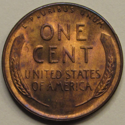 1948 D Lincoln Wheat Cent - vintage Denver mintmark wheat penny