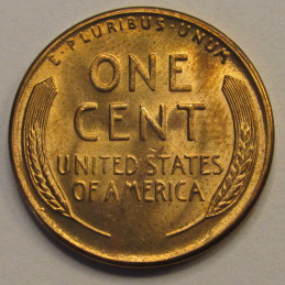 1954 S Lincoln Wheat Cent - vintage attractive uncirculated wheat penny