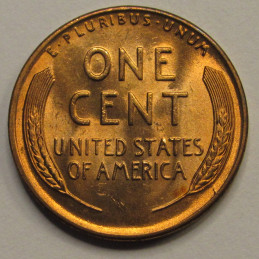 1955 S Lincoln Wheat Cent - higher grade vintage American wheat penny