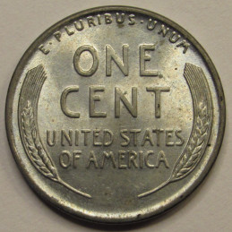 1943 D Lincoln Wheat Cent - vintage WW2 Denver mintmark American steel penny