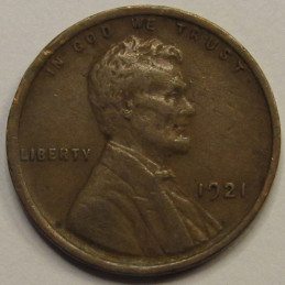 1921 Lincoln Wheat Cent - antique better condition American wheat penny