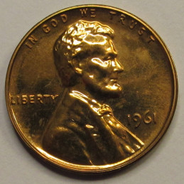 1961 Lincoln Memorial Cent - vintage proof American memorial penny