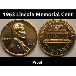 1963 Lincoln Memorial Cent - vintage sixties reflective proof coin