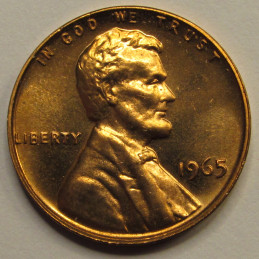 1965 SMS Lincoln Memorial Cent - vintage prooflike penny