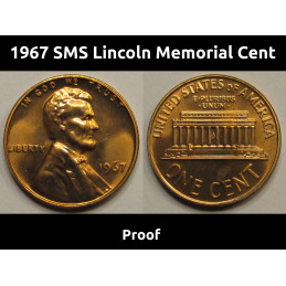 1967 SMS Lincoln Memorial Cent - vintage prooflike American penny