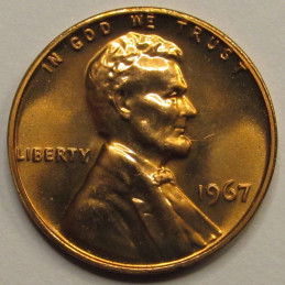 1967 SMS Lincoln Memorial Cent - vintage prooflike American penny