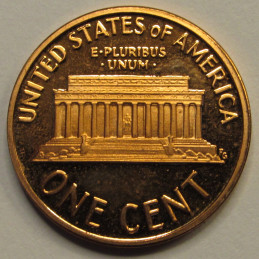 1989 S Lincoln Memorial Cent - vintage San Francisco mintmark proof coin