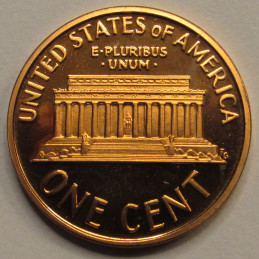 1990 S Lincoln Memorial Cent - vintage nineties proof coin