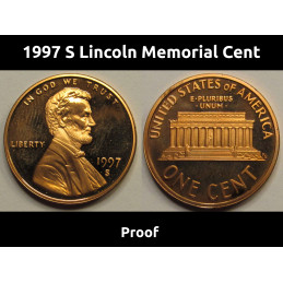 1997 S Lincoln Memorial Cent - San Francisco proof penny