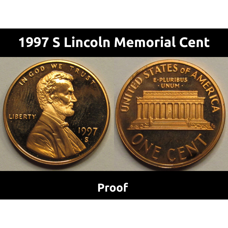 1997 S Lincoln Memorial Cent - San Francisco proof penny