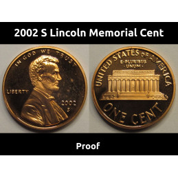 2002 S Lincoln Memorial Cent - vintage American proof penny