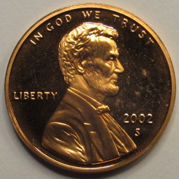 2002 S Lincoln Memorial Cent - vintage American proof penny