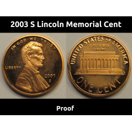 2003 S Lincoln Memorial Cent - American vintage proof penny