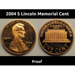 2004 S Lincoln Memorial Cent - American vintage proof penny