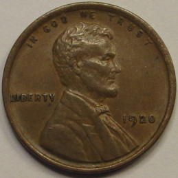 1920 Lincoln Wheat Cent - better grade antique American wheat penny